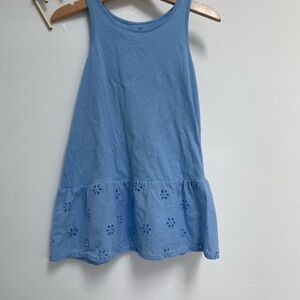 blue sleeveless kids dress